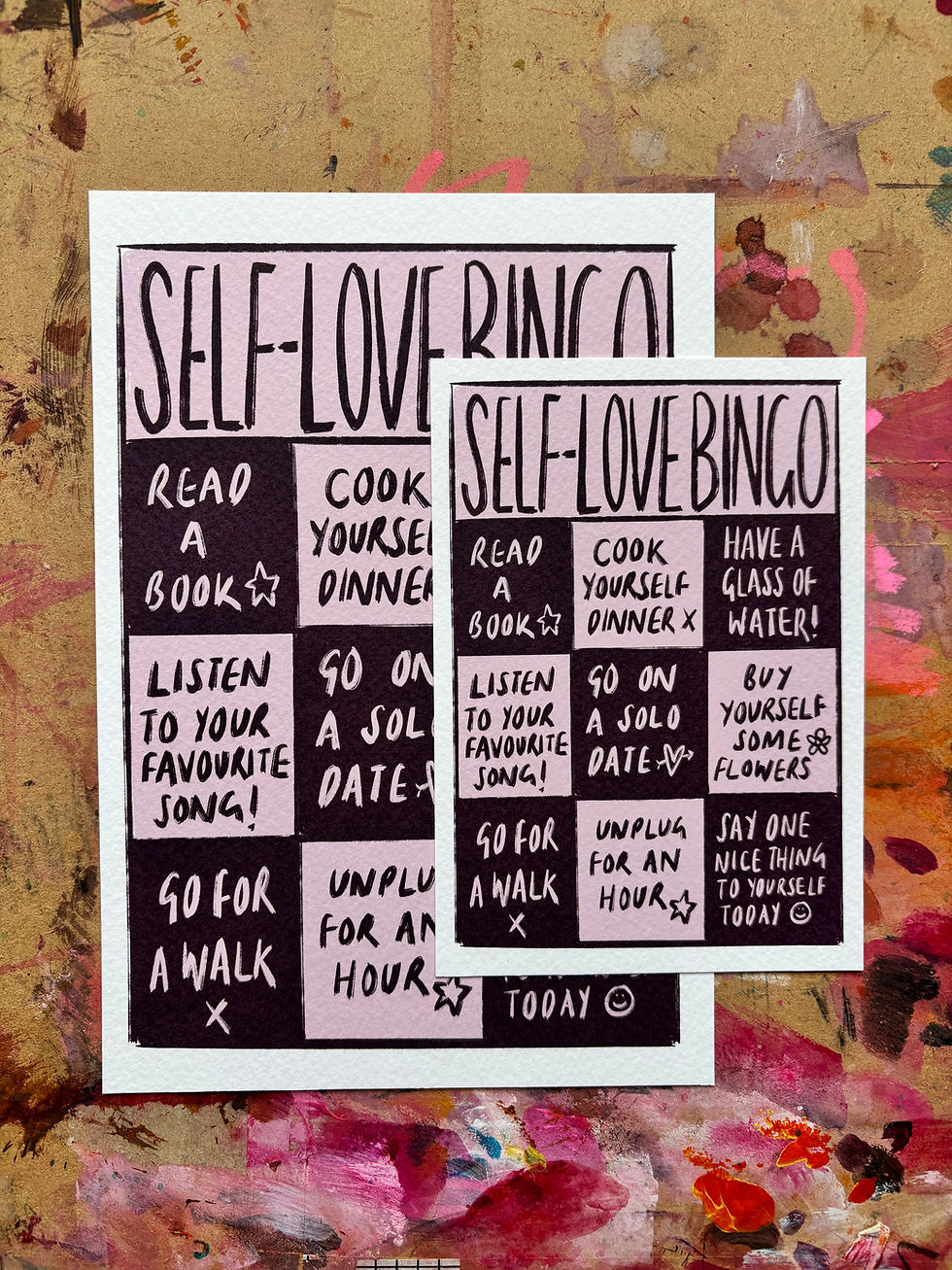 Thumbnail: self-love bingo [white background] print