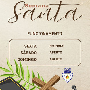 Horário de funcionamento Semana Santa 2026