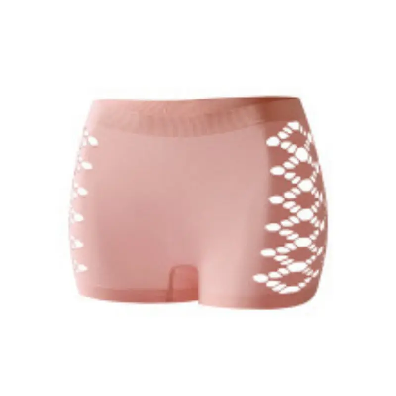 Miniatura: Mid-Waist Hollow Out Panties Women Breathable Comfortable Lady Boyshort Knit