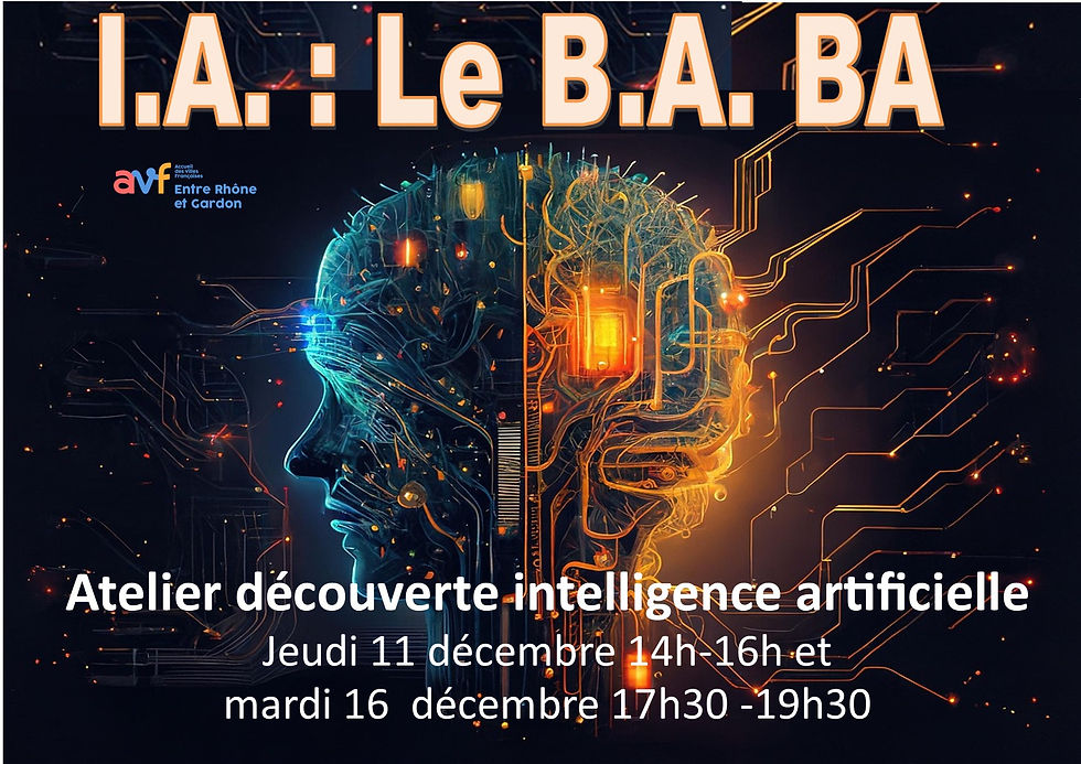 I.A. Le B.A BA! Atelier découverte sur l'Intelligence Artificielle. (Atelier 2)