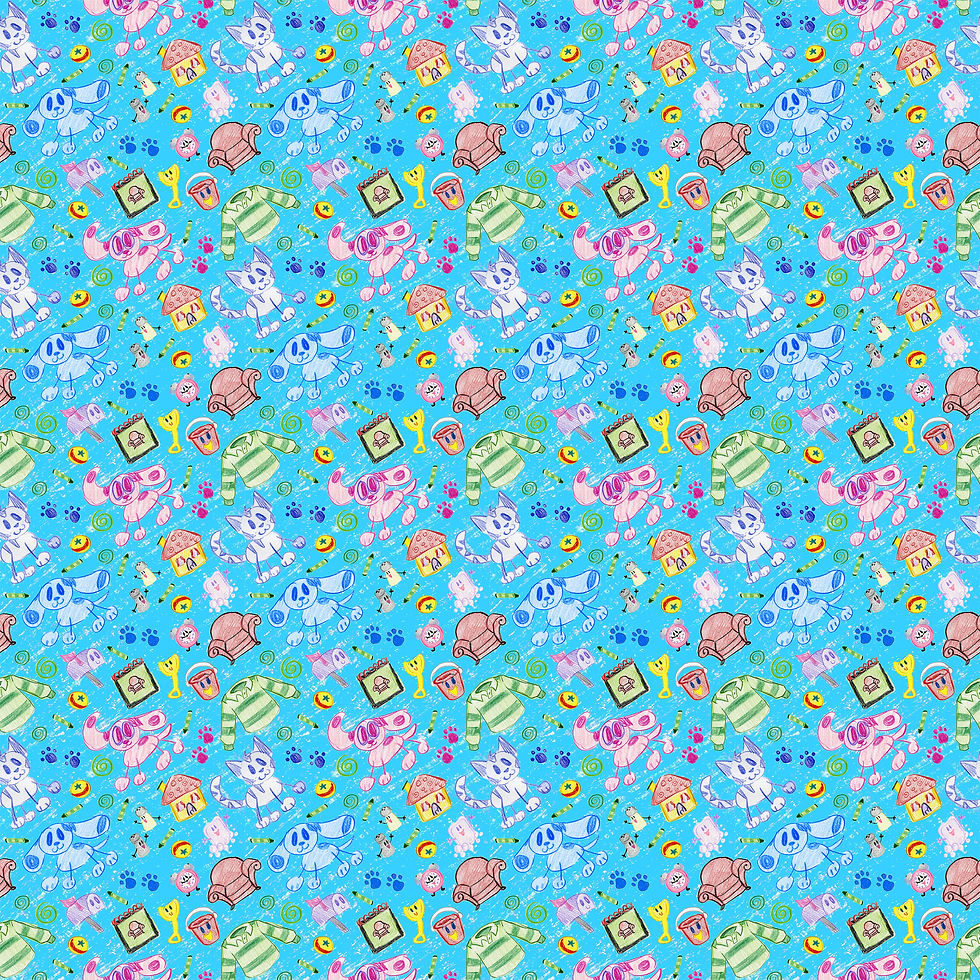 Blues Clues Pattern - Quarter size