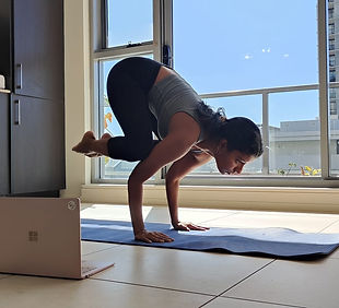 Learning yoga online with beginner and intermediate postures