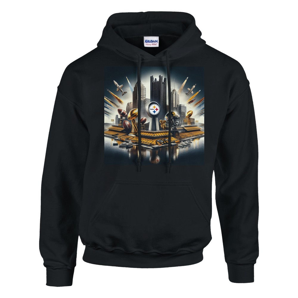 Steeler Football Hoodie  - Over the Mon