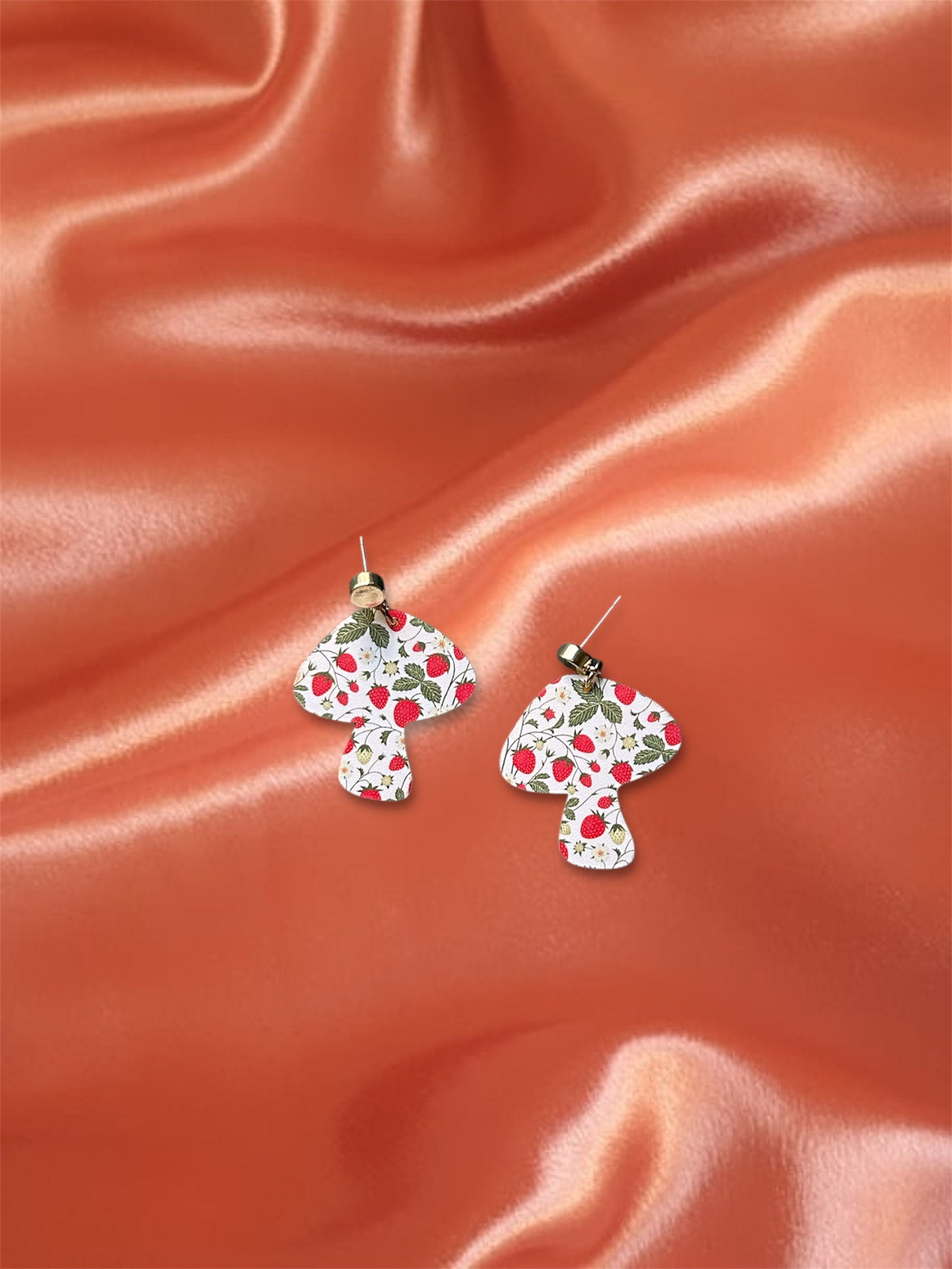Strawberry Mushroom Studs