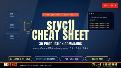 srvctl Cheat Sheet for Oracle 19c & 26ai RAC — 30 Production Commands Every DBA Must Know (2026)
