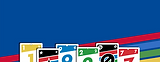 Phase 10 Card and stripe background