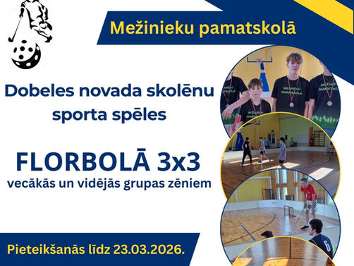 Dobeles novada skolēnu sporta spēles florbolā 3x3