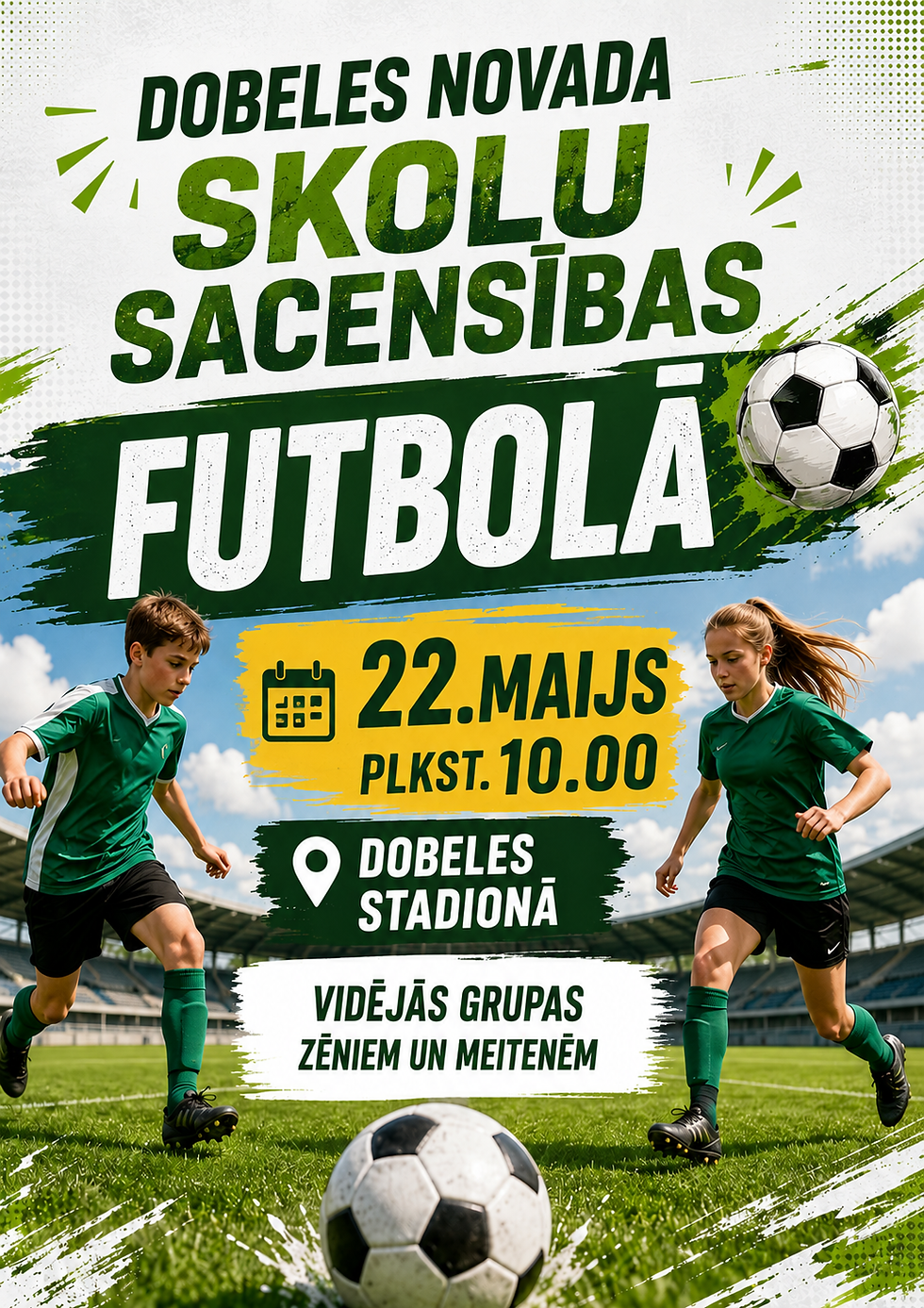 Dobeles novada skolu sacensības futbolā.