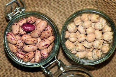 vegan pinto beans and chickpeas