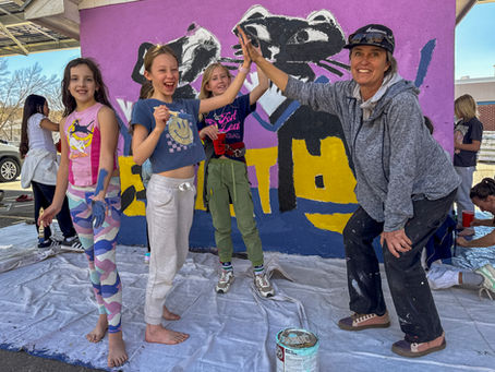 Park Elementary Mural: Panther Pride in Paint