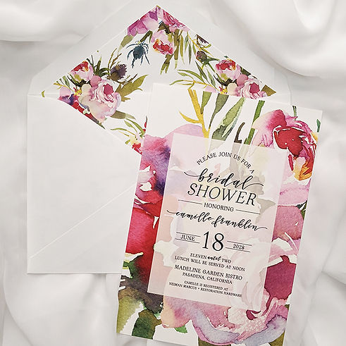 Bridal Shower invitation and liner
