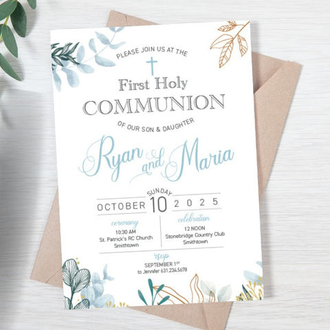 Baptism Invitation, Communion invitation, catholic invitation, religious invitations, Christening invitations, custom invitations, Long Island invitations, foil invitations, Luxury invitations, design your invitations, ronkonkoma invitations, suffolk invitations, invitation studio, invitation business on long island, Confirmation invitations long island, confirmation invites