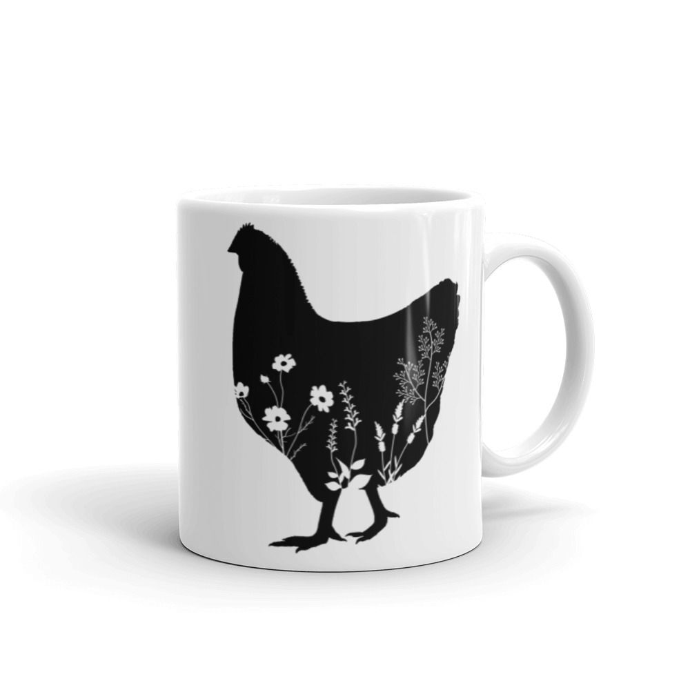 Chicken and Wild Flowers Mug