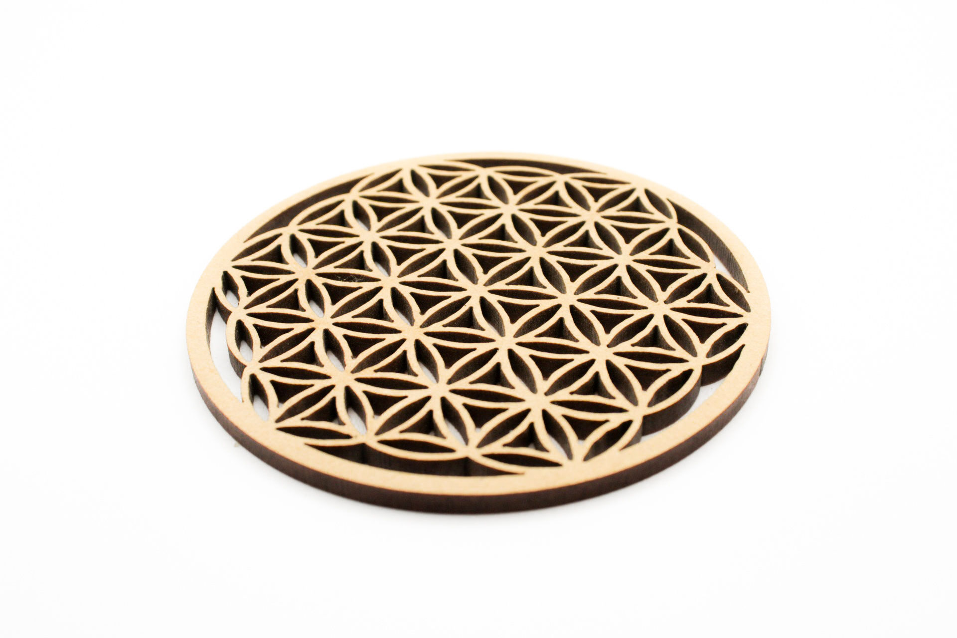 Plaque Fleur de Vie en bois – Purification et rechargement des pierres