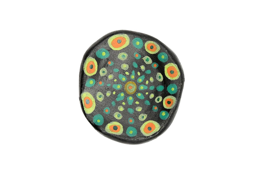 Miniature : Sélection de la semaine : Worry Stone artisanale en argile - Peinte à la main