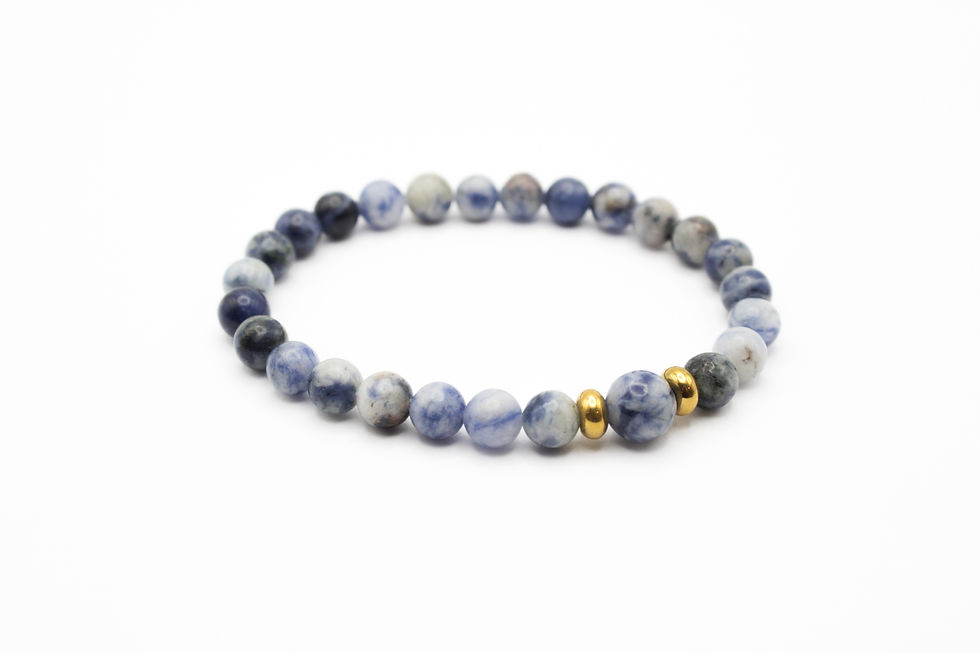 bracelet artisanal en pierres naturelles de sodalite