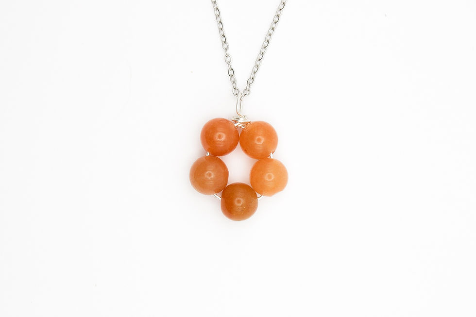 Pendentif en aventurine orange