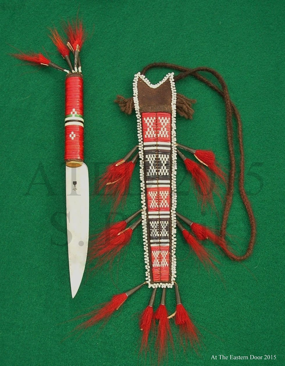Quilled slat sheath and knife