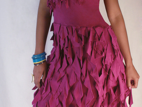 Purple leaf dress