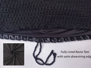 Now offering: Lined Rasta tams hats for dreadlocks with inner satin edging