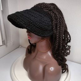 black cotton mega sun visor