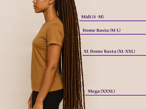 Just Added: Rasta tam Dreadlocks length Size Chart