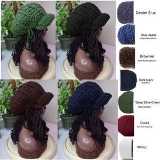 big cartel crochet newsboy cap green brown navy hat .jpg