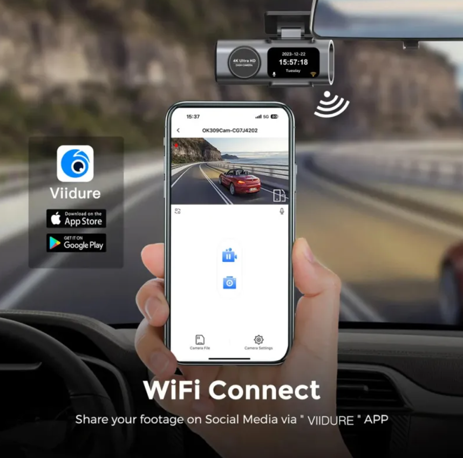Thumbnail: 4K WiFi Night Vision Car Security Camera