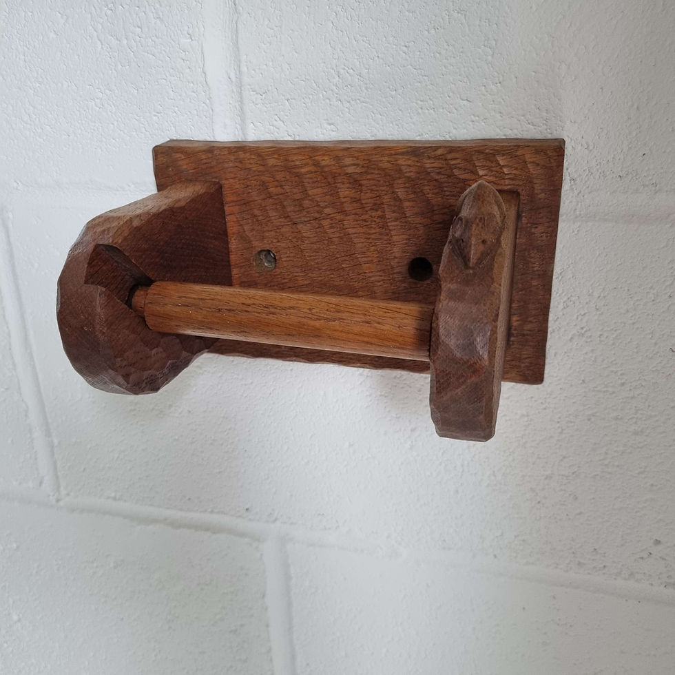 Thumbnail: Vintage Mouseman Loo Roll Holder 
