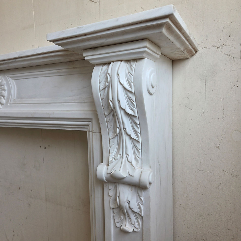 Thumbnail: Carved Marble Fireplace 