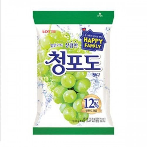 롯데 청포도캔디 153g, Doce com sabor de uva verde