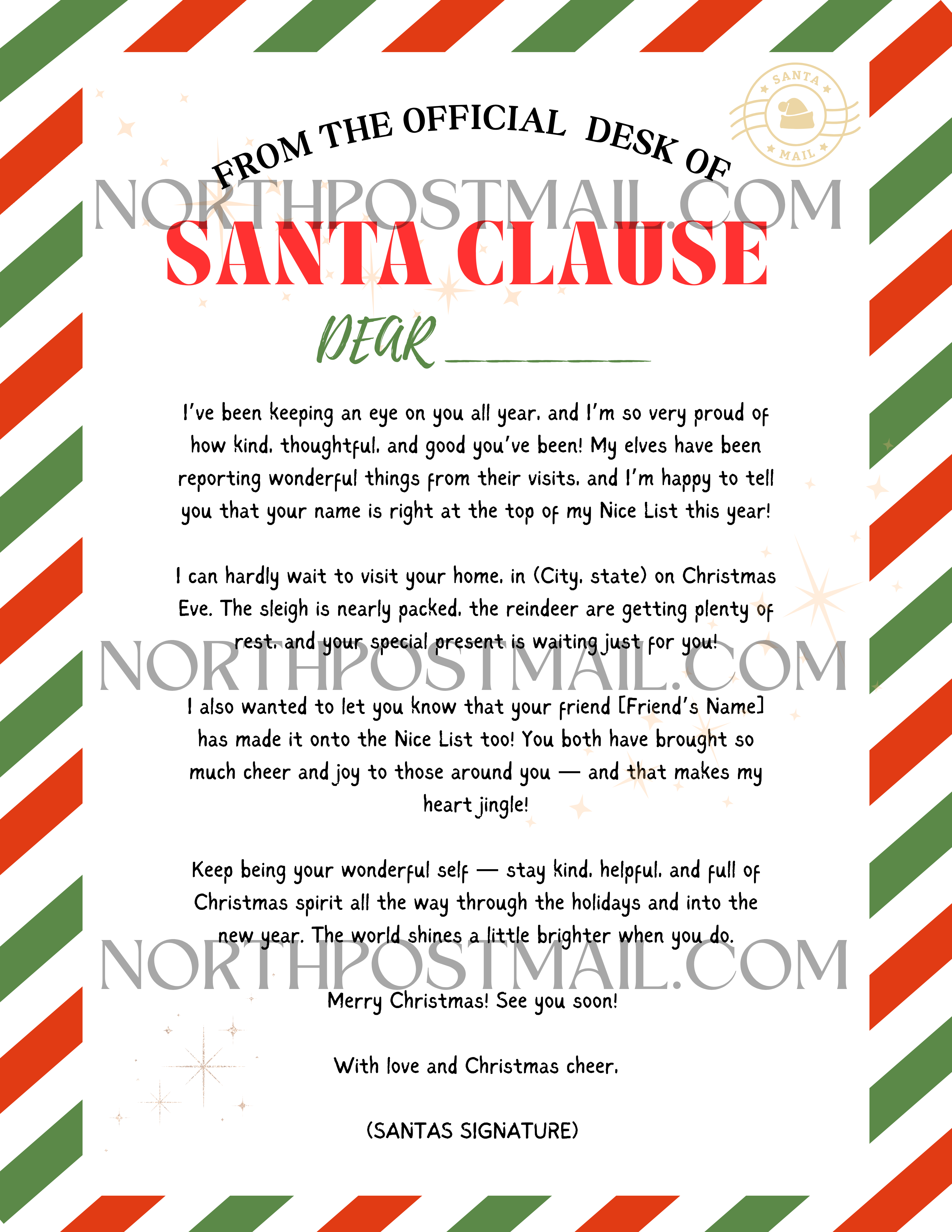 Santa Letter Package Digital Copy