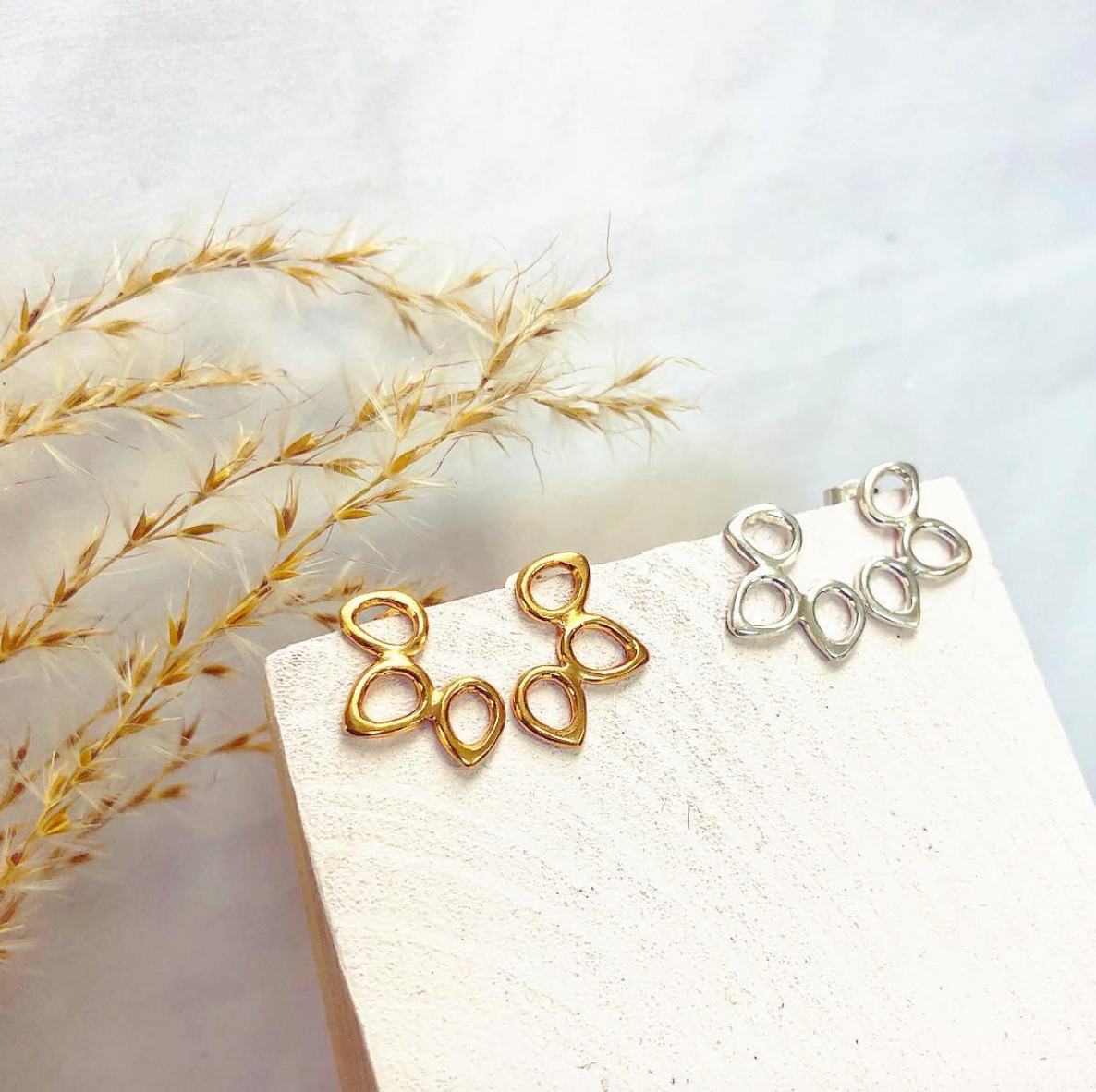 Flower Halo Studs