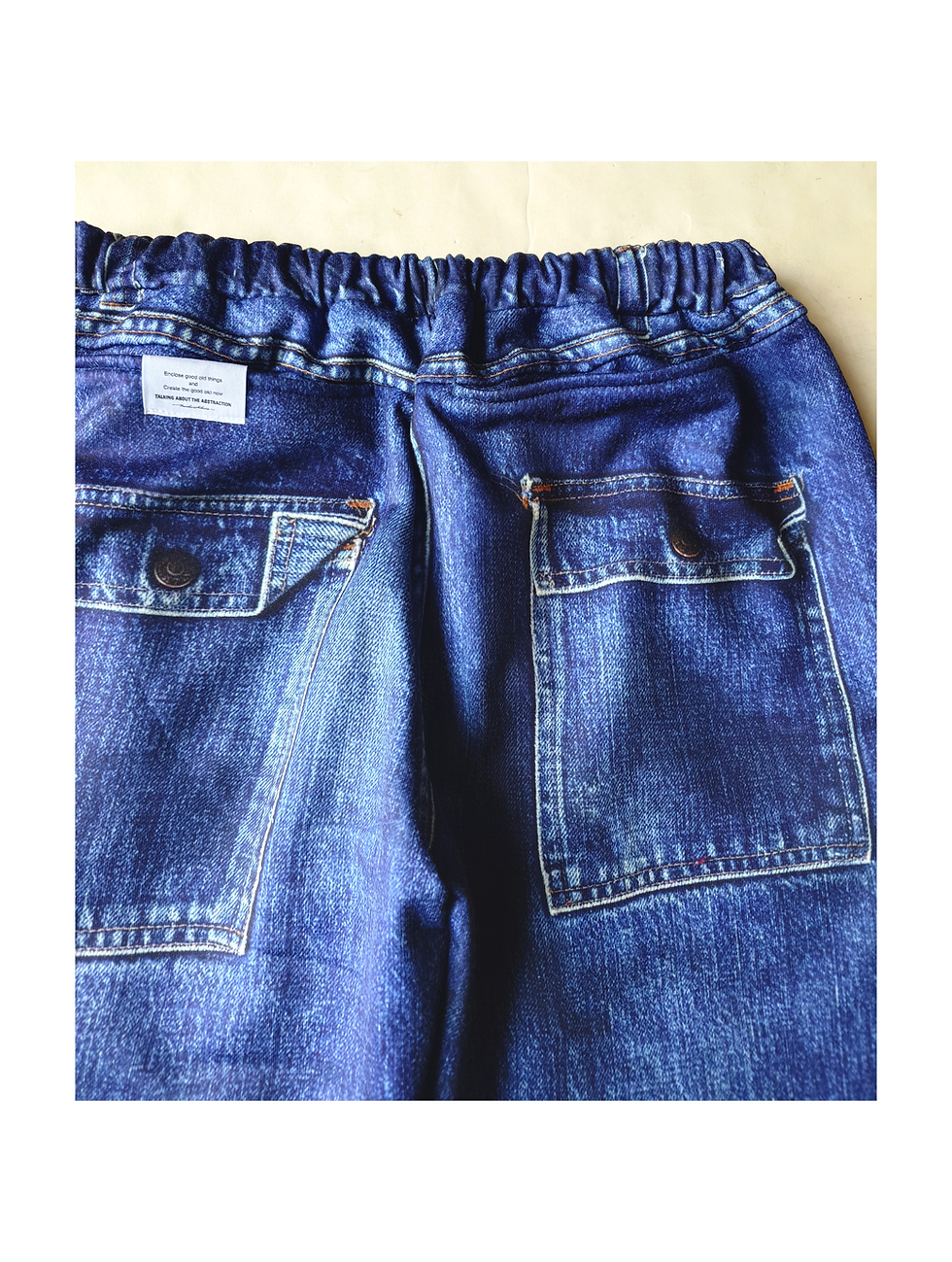 サムネイル： TALKING ABOUT THE ABSTRACTION/bush denim transfer bootcut sweat pants