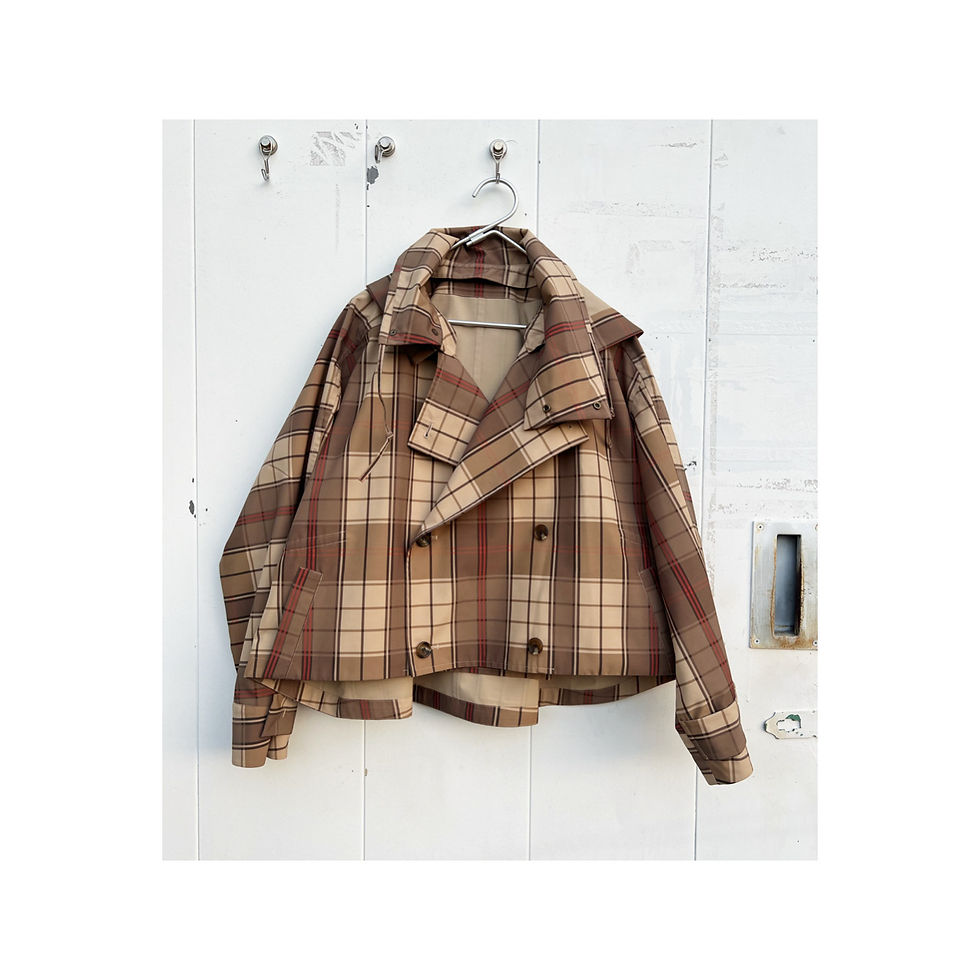 VACHEMENT/ヴァシュモン　 チェックショートコート VACHEMENT/ヴァシュモン】別注 ギンガムチェックショートコート