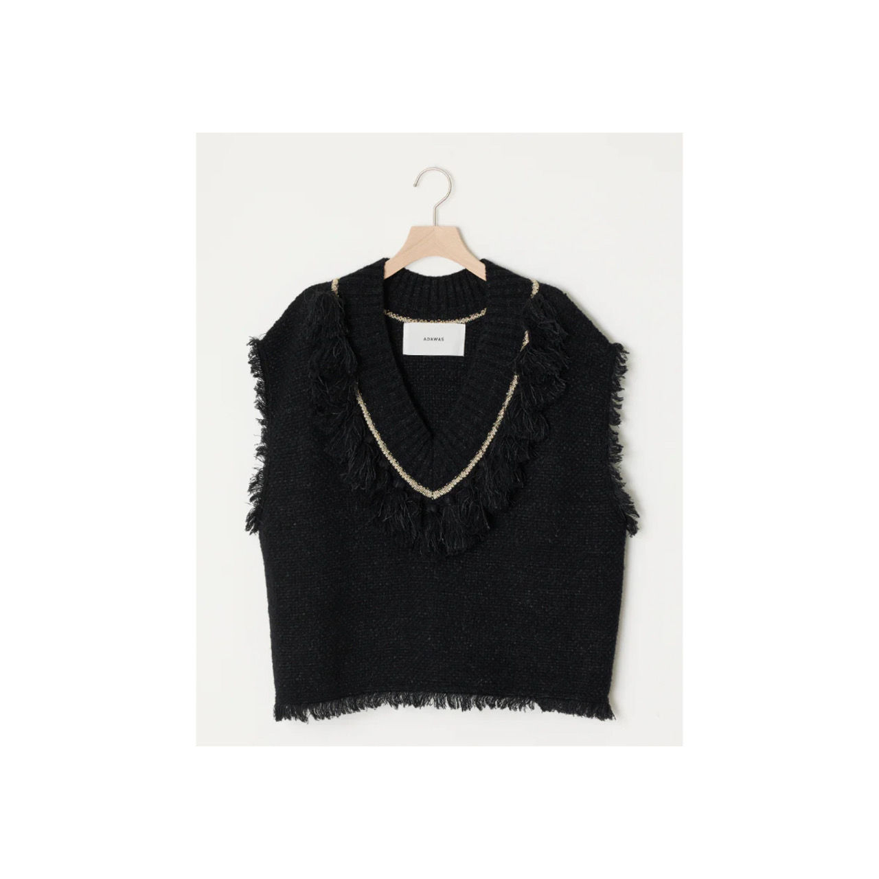 ADAWAS EZ/   tweed fringe vest