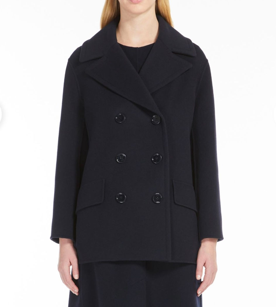 S MAX MARA ダブルフェイスピュアヴァージンウールピーコート。 | ROLY 