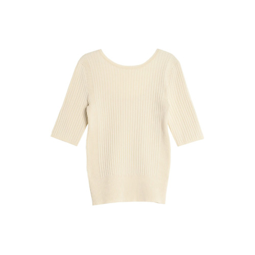 elendeek エレンディークBACK OPEN HALF SLEEVE KNIT | ROLY POLY