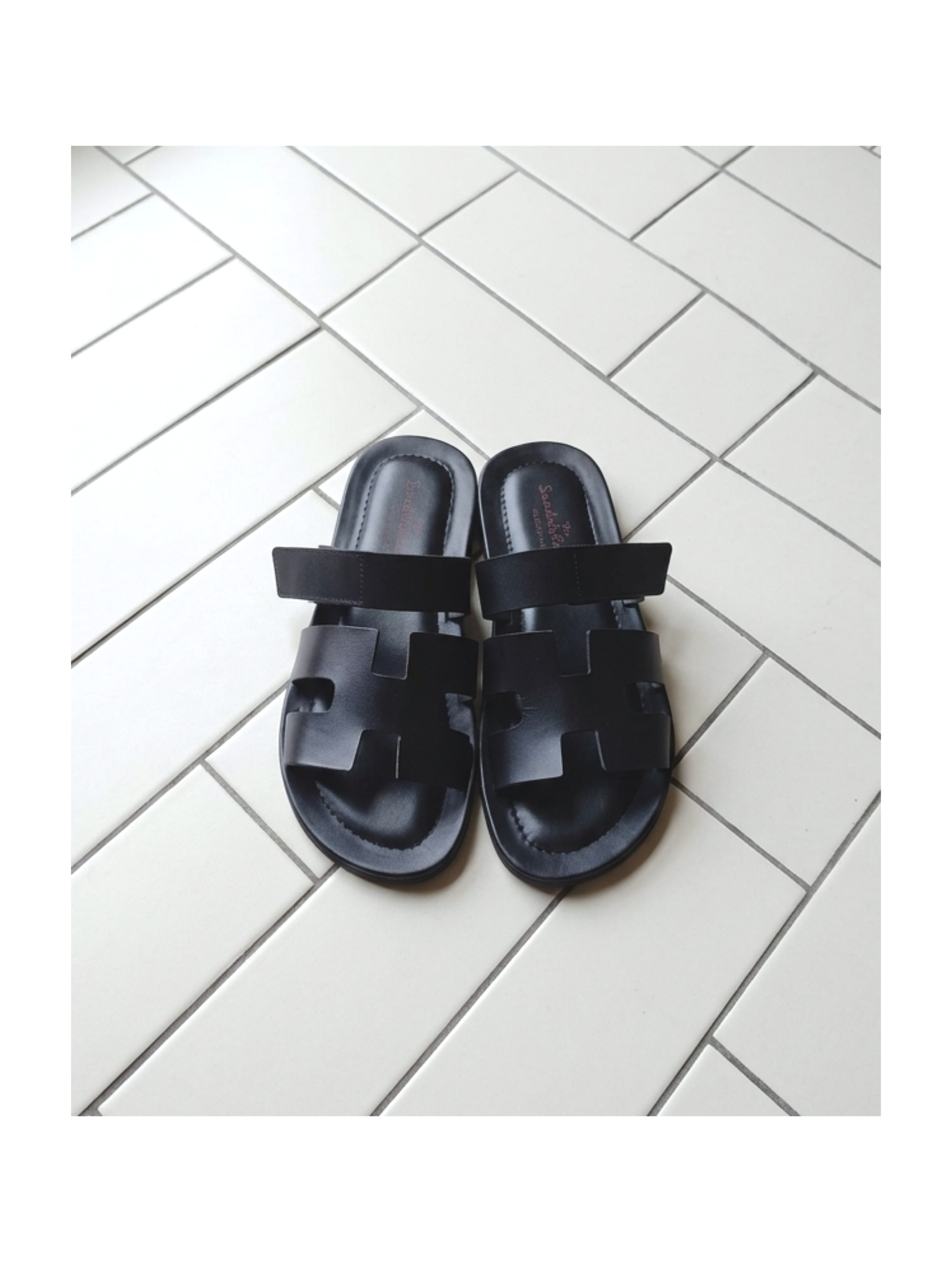 THE SANDAL FACTORY/H design velcro leather sandal