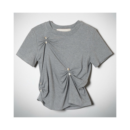 LEINWÄND/Stone Pinched Lyocel Tee | ROLY POLY