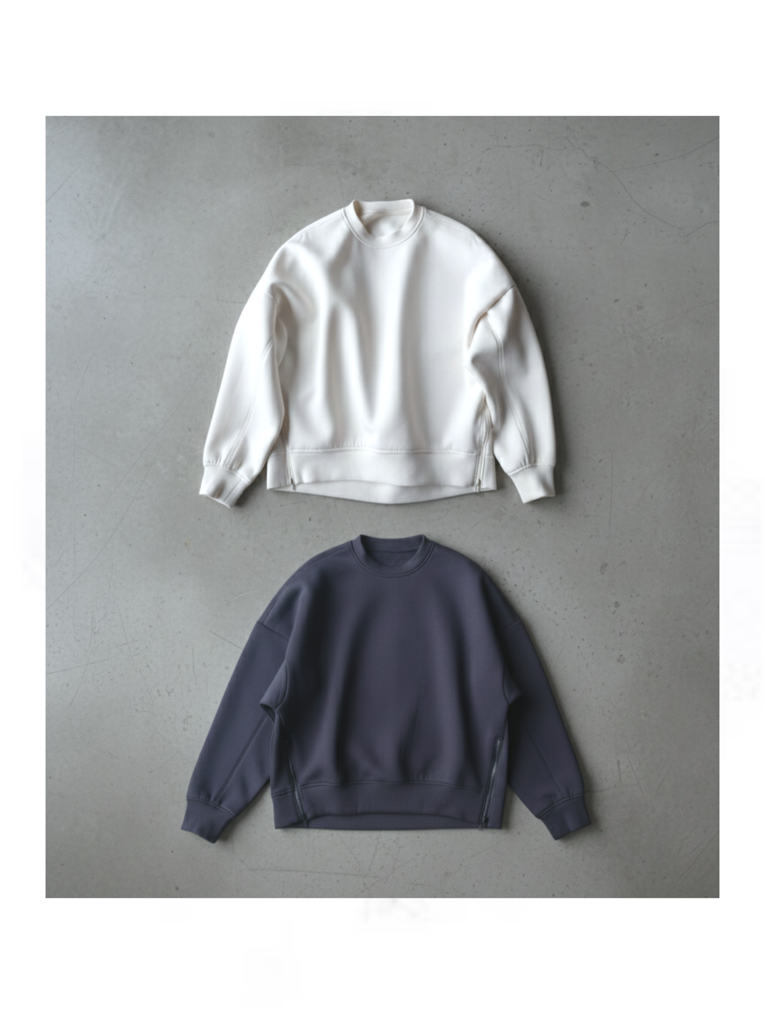 HAT/                          bonding side zip sweat