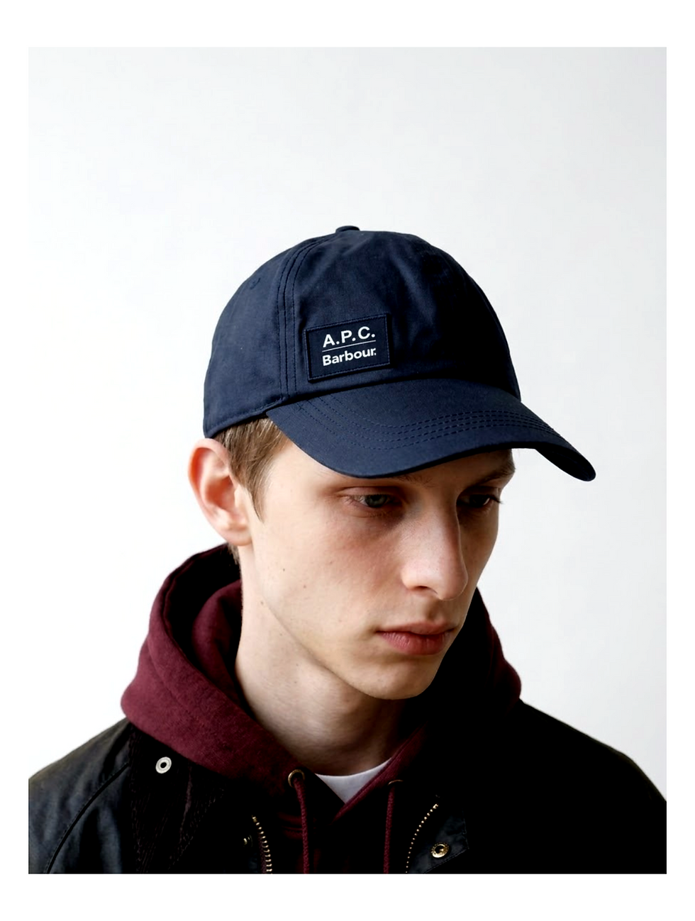 APC バブアー ワックスコットンキャップ 着用イメージ・大人カジュアルメンズコーデ
