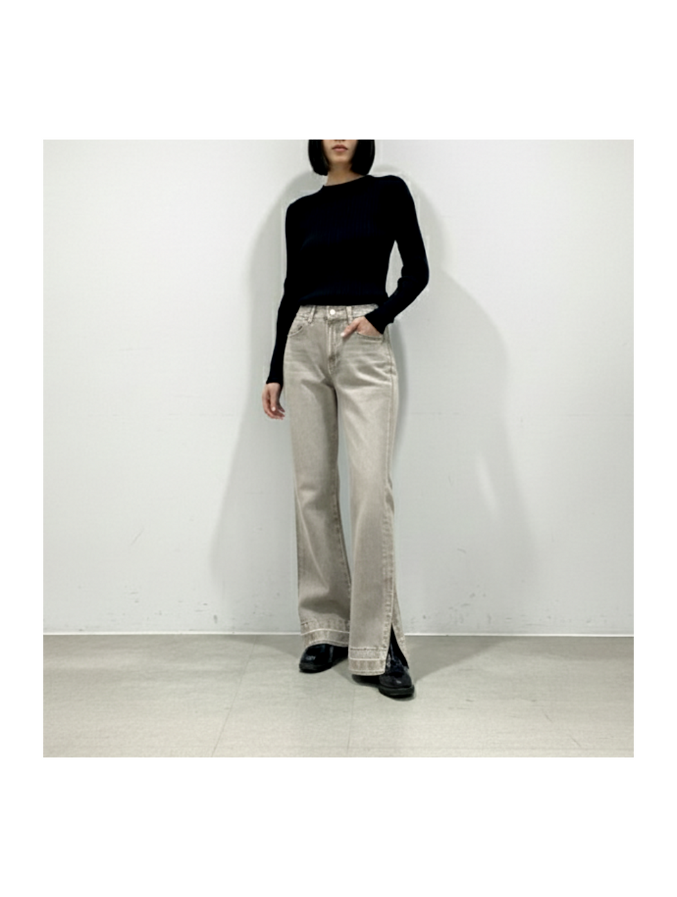 サムネイル： NEPLA./ side pleats straight denim