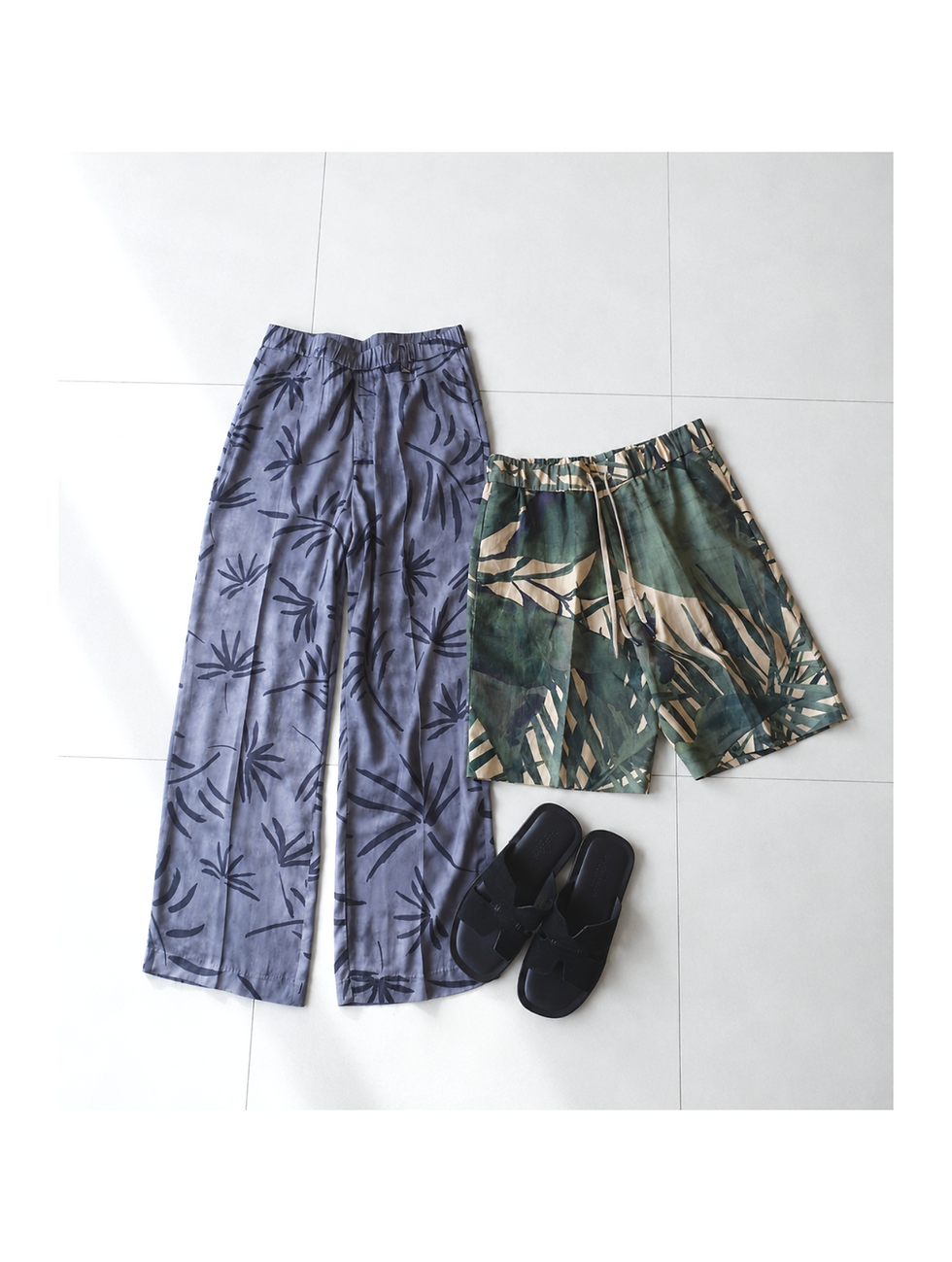 サムネイル： I'M BRIAN/tropical satin wide pants