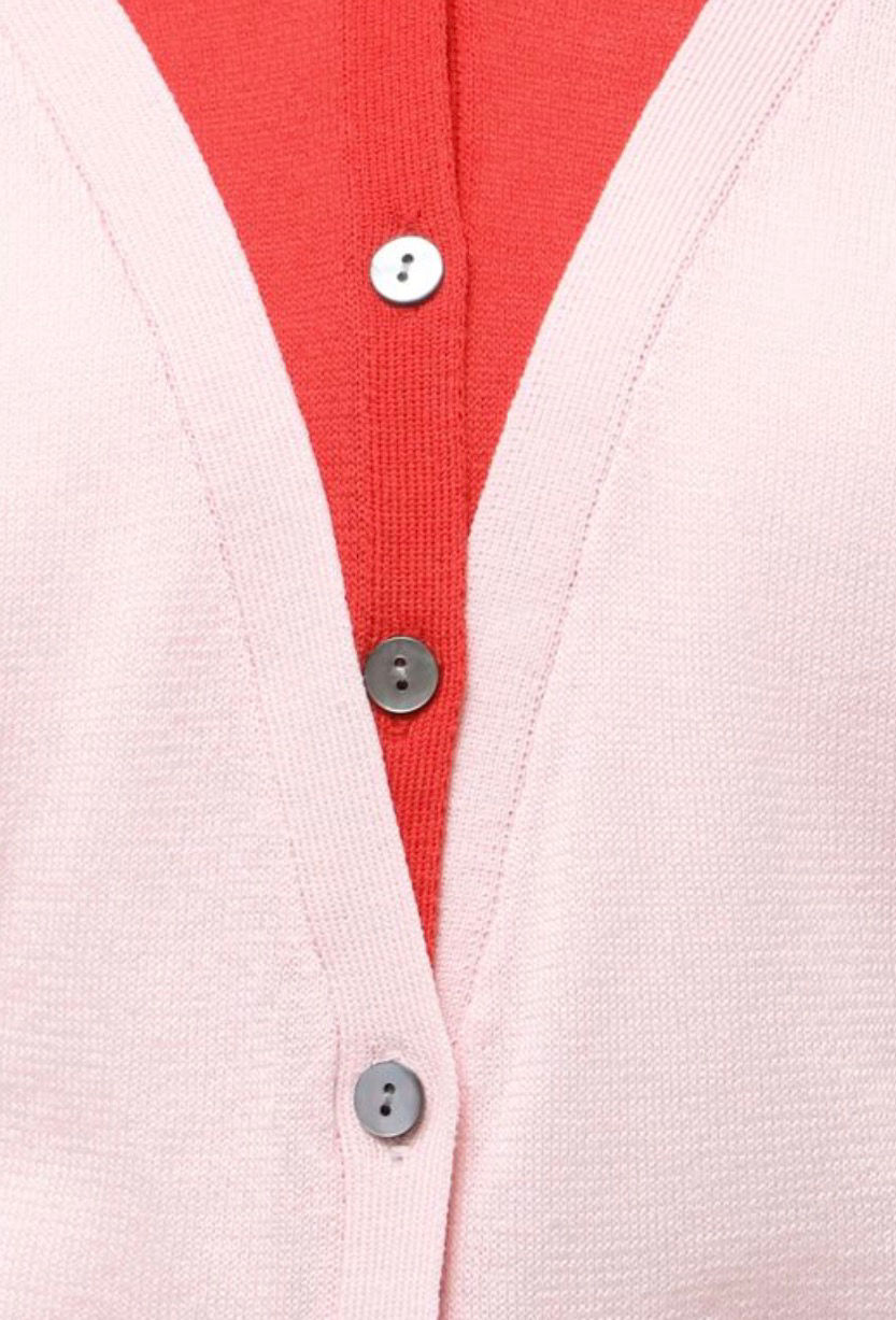 Thumbnail: ELENDEEK/color layered half sleeve knit cardigan
