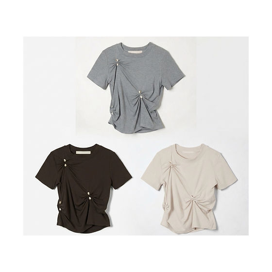 LEINWÄND/Stone Pinched Lyocel Tee | ROLY POLY