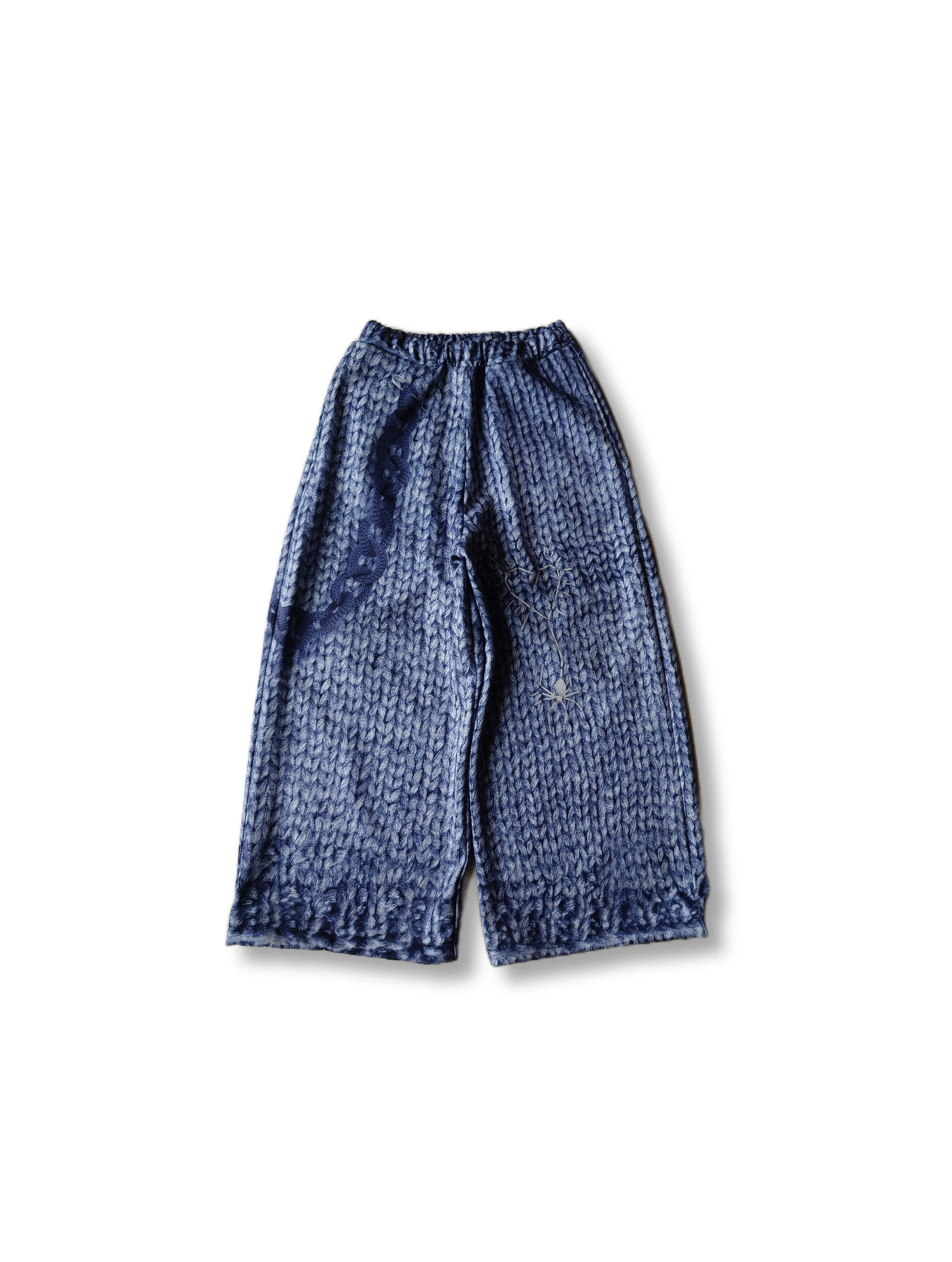 TALKING ABOUT THE ABSTRACTION/wool transfer wide sweat pants