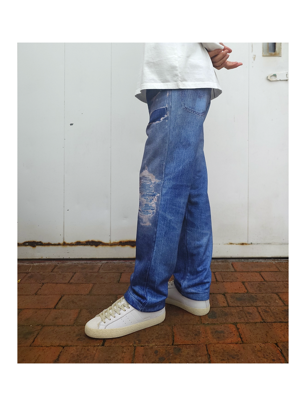 縮圖：TALKING ABOUT THE ABSTRACTION/ print straight pants crash