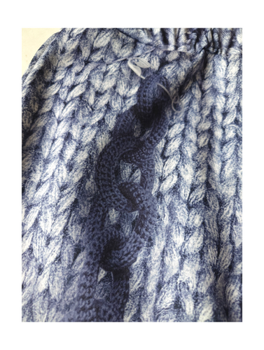 TALKING ABOUT THE ABSTRACTION/wool transfer wide sweat pants