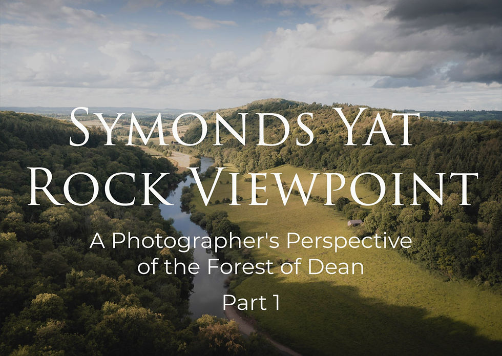 Landscape of the Forest of Dean with river valley and clouds, overlaid with text: Symonds Yat Rock Viewpoint, Part 1